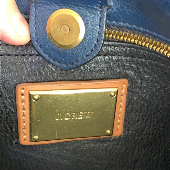 JCrew Black & Blue Leather Bag - Picture 3 of 8
